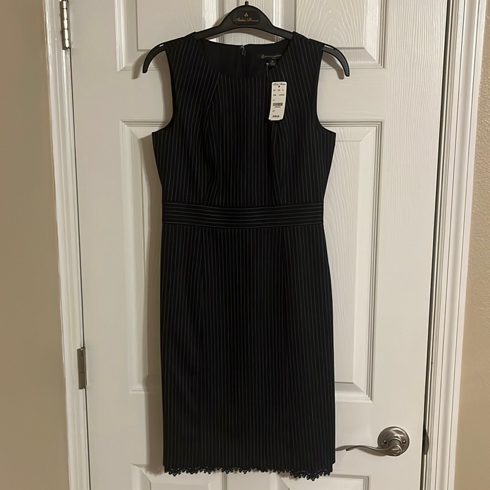 New Never Worn Navy Pinstripe Dress